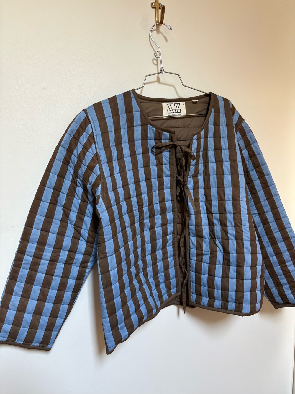 NWOT Anthropologie SZ Blockprints Quilted Tie-Front Jacket One Size - Picture 4 of 16